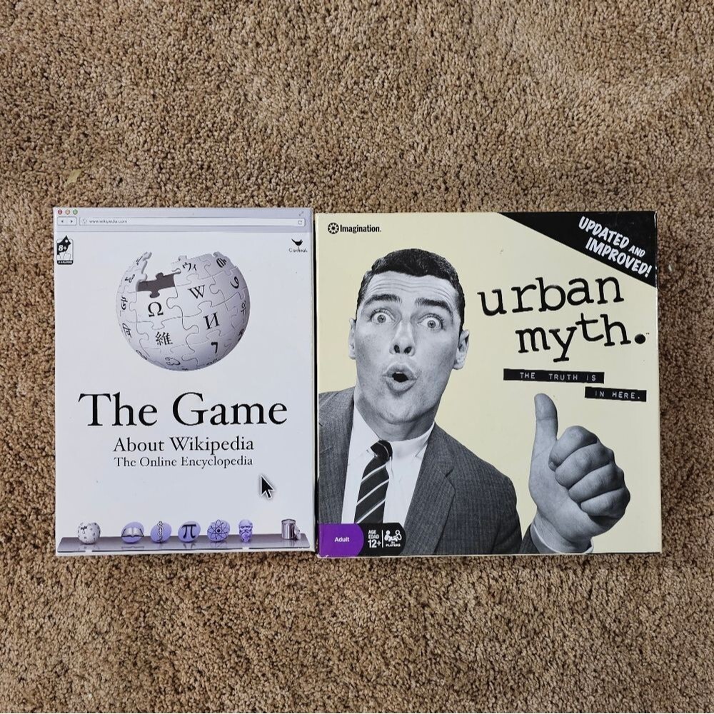 Urban Myth Party game + The Game About Wikipedia